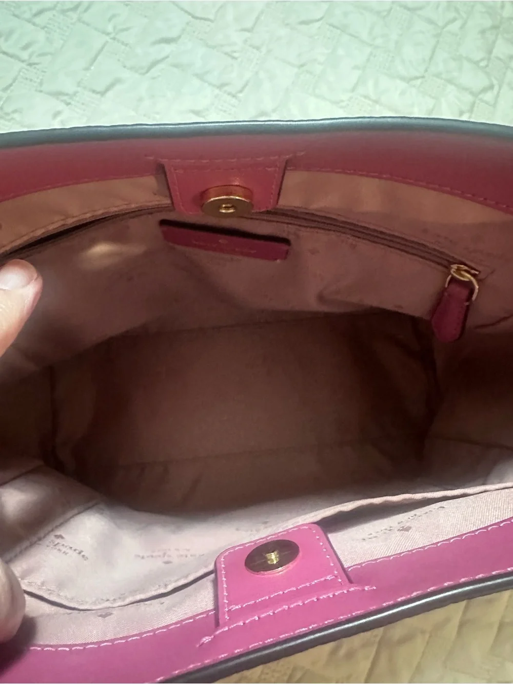 kate spade pebbled leather shoulder bag with floral scarf